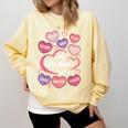 Teacher Positive Affirmations Candy Heart Valentine's Day Comfort Colors Sweatshirt Butter