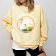 Teacher-Saurus Dinosaur Teacher Design T-Rex Design Comfort Colors Sweatshirt Butter