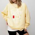 Teacher Summer Recharge Required Last Day School Women Comfort Colors Sweatshirt Butter Teacher Summer Recharge Required Last Day School Women Comfort Colors Sweatshirt Butter