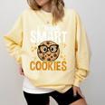 Teacher I Teach Smart Cookies Nerd Comfort Colors Sweatshirt Butter