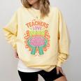 Teacher Teachers Love Brains Halloween Men Women Comfort Colors Sweatshirt Butter
