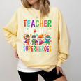 Teacher Of Tiny Superheroes Comfort Colors Sweatshirt Butter Teacher Of Tiny Superheroes Comfort Colors Sweatshirt Butter