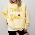 Teacher Of The Year Men Women Teachers Comfort Colors Sweatshirt Butter