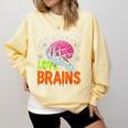 Teachers Love Brains Halloween 2025 Skeleton Costume Comfort Colors Sweatshirt Butter Teachers Love Brains Halloween 2025 Skeleton Costume Comfort Colors Sweatshirt Butter