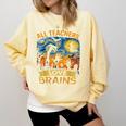 All Teachers Love Brains Shirt Teacher Halloween Tee Comfort Colors Sweatshirt Butter