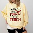 Teachers Oh What Fun It Is To Teach Cute Red Plaid Reindeer Comfort Colors Sweatshirt Butter Teachers Oh What Fun It Is To Teach Cute Red Plaid Reindeer Comfort Colors Sweatshirt Butter