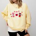Teachers Valentine Day I Love My Class A Latte Coffee Women Comfort Colors Sweatshirt Butter
