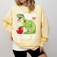 Teachersaurus Rex Dinosaur Like A Normal Teacher Saurus Comfort Colors Sweatshirt Butter