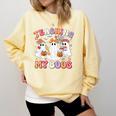 Teaching My Boos Cute Spooky Ghost Teacher Halloween Women Comfort Colors Sweatshirt Butter Teaching My Boos Cute Spooky Ghost Teacher Halloween Women Comfort Colors Sweatshirt Butter