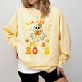Teaching My Pre-K Boos Crew Teachers Halloween Ghost Comfort Colors Sweatshirt Butter