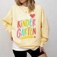 Team Kindergarten Teacher Student Back To School Comfort Colors Sweatshirt Butter