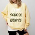 Team School Nurse Camo Teacher Student Back To School For Men Women Comfort Colors Sweatshirt Butter