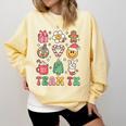 Team TK Teacher Christmas Groovy Smile Face Girl Boy Kid TK Comfort Colors Sweatshirt Butter Team TK Teacher Christmas Groovy Smile Face Girl Boy Kid TK Comfort Colors Sweatshirt Butter