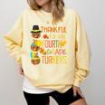 Thankful For My 4th Grade Turkey Thanksgiving Turkey Teacher Comfort Colors Sweatshirt Butter Thankful For My 4th Grade Turkey Thanksgiving Turkey Teacher Comfort Colors Sweatshirt Butter
