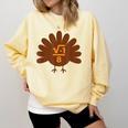 Thanksgiving Math Teacher Math Symbol Men Women Girls Kids Comfort Colors Sweatshirt Butter