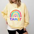 Tiny Human Tamer Watercolor Rainbow Daycare Teacher Comfort Colors Sweatshirt Butter Tiny Human Tamer Watercolor Rainbow Daycare Teacher Comfort Colors Sweatshirt Butter