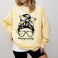 History Teacher Messy Bun Life Hair Glasses Comfort Colors Sweatshirt Butter History Teacher Messy Bun Life Hair Glasses Comfort Colors Sweatshirt Butter