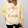Trick Or Teach Groovy Halloween Teachers Comfort Colors Sweatshirt Butter Trick Or Teach Groovy Halloween Teachers Comfort Colors Sweatshirt Butter