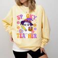 Trick Or Teach Spooky Teacher Ghost Halloween Teacher Comfort Colors Sweatshirt Butter Trick Or Teach Spooky Teacher Ghost Halloween Teacher Comfort Colors Sweatshirt Butter