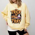 Trick Or Tray Halloween Cafeteria Teacher School Comfort Colors Sweatshirt Butter Trick Or Tray Halloween Cafeteria Teacher School Comfort Colors Sweatshirt Butter