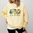 Trio Cute Frogs Welcome Back To School Teachers Girls Boys Comfort Colors Sweatshirt Butter Trio Cute Frogs Welcome Back To School Teachers Girls Boys Comfort Colors Sweatshirt Butter