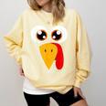 Turkey Face Halloween Costume Thanksgiving Teacher Nurse Comfort Colors Sweatshirt Butter Turkey Face Halloween Costume Thanksgiving Teacher Nurse Comfort Colors Sweatshirt Butter