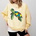 Turtle Puzzle Pieces For Autism Awareness Kids Women Teacher Comfort Colors Sweatshirt Butter Turtle Puzzle Pieces For Autism Awareness Kids Women Teacher Comfort Colors Sweatshirt Butter