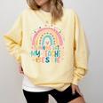 Twinning With My Teacher Bestie Rainbow Matching Teachers Comfort Colors Sweatshirt Butter