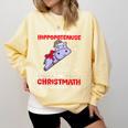 I Want A Hippopotenuse For Christmath Math Teacher Christmas Comfort Colors Sweatshirt Butter