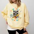 Weird Teachers Build Character Raccoon Colourful Floral Comfort Colors Sweatshirt Butter