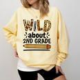 Wild About 2Nd Grade School Grade Teacher Comfort Colors Sweatshirt Butter Wild About 2Nd Grade School Grade Teacher Comfort Colors Sweatshirt Butter