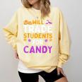 Will Trade Students For Candy Cute Halloween Costume Teacher For Men Women Kids Comfort Colors Sweatshirt Butter Will Trade Students For Candy Cute Halloween Costume Teacher For Men Women Kids Comfort Colors Sweatshirt Butter