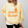 Will Trade Students For Candy Halloween Costume Teacher Comfort Colors Sweatshirt Butter Will Trade Students For Candy Halloween Costume Teacher Comfort Colors Sweatshirt Butter