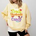 Will Trade Students For Candy Teacher Halloween Costume Comfort Colors Sweatshirt Butter Will Trade Students For Candy Teacher Halloween Costume Comfort Colors Sweatshirt Butter