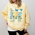 World Down Syndrome Day Awareness T21 Teacher Women Men Kids Comfort Colors Sweatshirt Butter