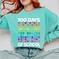 100 Days Of School Heart Love Teacher Or Student 100th Day Comfort Colors Sweatshirt Chalky Mint 100 Days Of School Heart Love Teacher Or Student 100th Day Comfort Colors Sweatshirt Chalky Mint