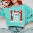 100 Days Smarter 101st Day School Dalmatian Dog Teacher Kids Comfort Colors Sweatshirt Chalky Mint