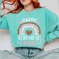 100th Day Of 2nd Grade 100 Days Of School Teacher Comfort Colors Sweatshirt Chalky Mint