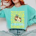 100th Day Of School Teacher Monkey Pun Banana For Men Women Girls Kids Comfort Colors Sweatshirt Chalky Mint