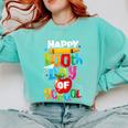 100th Day Of School Teachers Kids Child Happy 100 Days Comfort Colors Sweatshirt Chalky Mint 100th Day Of School Teachers Kids Child Happy 100 Days Comfort Colors Sweatshirt Chalky Mint