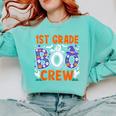 1st Grade Boo Crew First Grade Teacher Kids Happy Halloween Comfort Colors Sweatshirt Chalky Mint