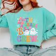 4th Grade Boo Crew Fourth Grade Teacher Kids Happy Halloween Comfort Colors Sweatshirt Chalky Mint