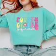 4th Grade Squad Fourth Teacher Student Team Back To School Comfort Colors Sweatshirt Chalky Mint