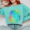 67 Meme PEMDAS Elementary Math Teacher Six Seven Comfort Colors Sweatshirt Chalky Mint