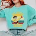 67 Meme Six Seven Bruh Retro Dabbing Teacher School Comfort Colors Sweatshirt Chalky Mint