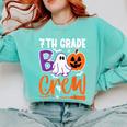 7th Grade Boo Crew Teacher Student Halloween Costume Comfort Colors Sweatshirt Chalky Mint