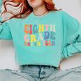 8th Grade Dream Team Teachers Boys Kids Retro Back To School Comfort Colors Sweatshirt Chalky Mint