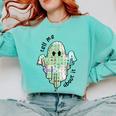 AAC Ghost Tell Me About It Speech Pathology AAC Sped Teacher Comfort Colors Sweatshirt Chalky Mint