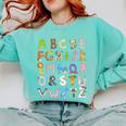 ABC Animals Alphabet Graphic Boys Girls Kindergarten Teacher Comfort Colors Sweatshirt Chalky Mint