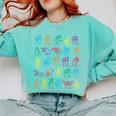ABC Sign Language Chart Teacher Hand Letter Alphabet ASL Comfort Colors Sweatshirt Chalky Mint ABC Sign Language Chart Teacher Hand Letter Alphabet ASL Comfort Colors Sweatshirt Chalky Mint